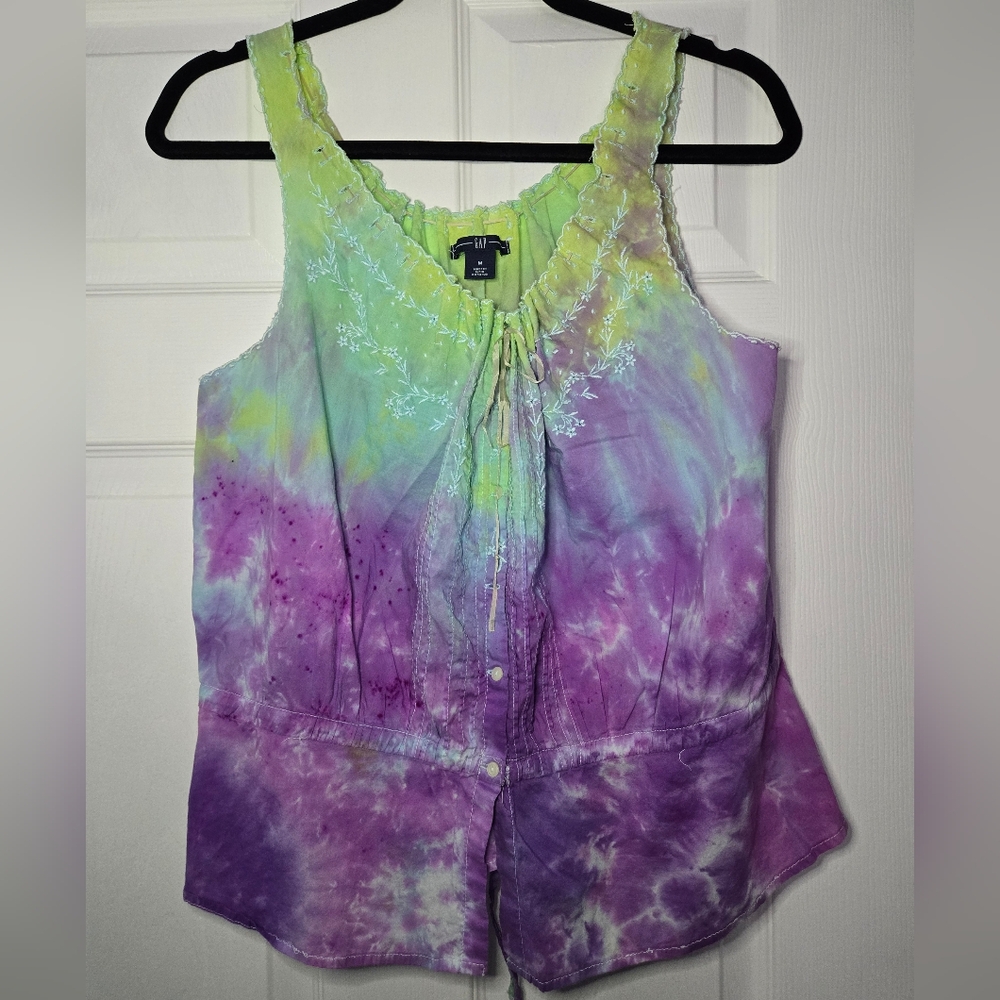 Gap vintage tie dye peasant tank top, deep discount!